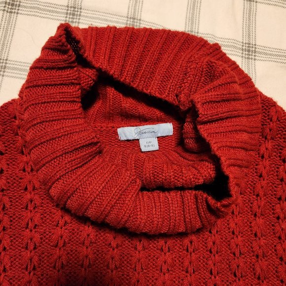 Beautiful knit red sweater - Picture 4 of 7